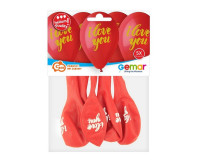 Balony Premium Hel I Love You (biały napis) 13 cali GoDan